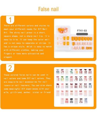 dijiusidy False Nail Perfect Matching Simple to Wear Fingernail Full Coverage Press Type Strong Viscosity Adjustable Paster Type 5 F741 Type 5 F741 - Buy Online on GoSupps.com