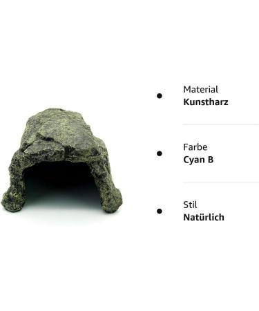 Stone Cavity Shelter for Turtles & Reptiles | Aquarium Decor for Lizards Frogs & Fish - Buy Online on GoSupps.com
