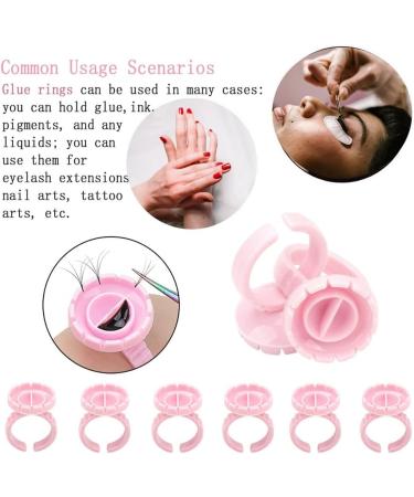 Lizusidtsy Glue Rings Lash Ring for Glue Lash Glue Ring Holder Blooming Eyelash Glue Holder 400Piece - Buy Online on GoSupps.com