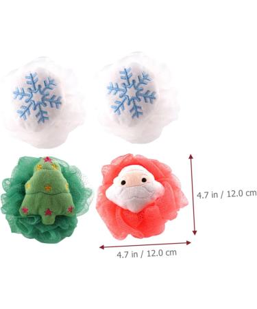 4pcs Exfoliating Bath Balls - Kids Bath Loofah Sponges & Shower Scrubbers for Skin Cleaning | International Shipping Available - Buy Online on GoSupps.com