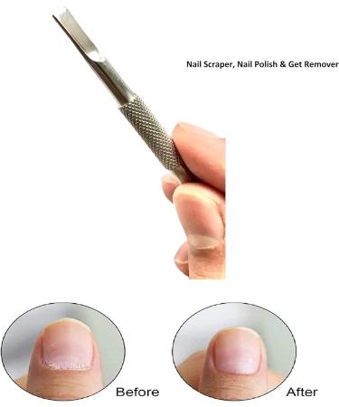 Stainless Steel Dual Head Cuticle Nail Pusher - Professional & Personal Nail Art Tool for Manicure Pedicure - Buy Online on GoSupps.com