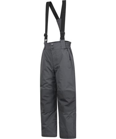 Mountain Warehouse Raptor Ski Pants for Kids | Dark Gray Reinforced Knee Snow Density Pockets & Zipper Ankle | Winter Gear for Boys & Girls 3-4 Years - Buy Online on GoSupps.com