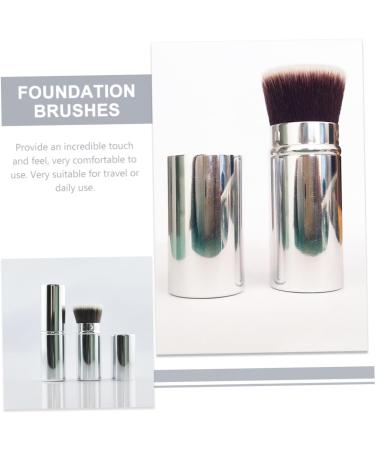 minkissy Retractable Powder Brush Retractable Makeup with Cover Blush Brush Cosmetic Tools Foundation Applicator Makeup Supplies Cosmetic Applicator Travel Makeup Metal Telescopic - Buy Online on GoSupps.com