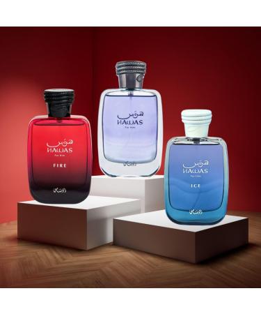 RASASI Hawas Hawas Ice & Hawas Fire Eau De Parfum Sprays 100ML (3.4 OZ) An Exquisite Trio Of Invigorating Refined & Masterfully Crafted Fragrances. (THE ULTIMATE COLLECTION) - Buy Online on GoSupps.com