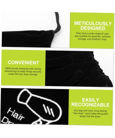 Ipetboom 8 pcs Velour Flocking Durable for Blower Holder Pouch Styling Black Tools Wear-resistant Portable - Buy Online on GoSupps.com