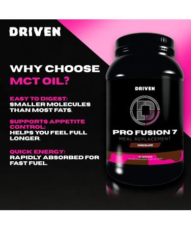 Driven Nutrition ProFusion7 Meal Replacement Protein 24g Protein 7-Stage Blend 5g Fiber + MCT Oil Smooth High-Protein Shake Mix for Anytime Nutrition (2.9lb Vanilla) Vanilla 46.4 Ounce (Pack of 1) - Buy Online on GoSupps.com