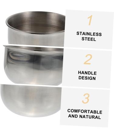 Minkissy 3-Piece Shaving Set - Metal Razor Bowl & Wooden Shaving Cup - Rustproof Steel Gift for Men - Buy Online on GoSupps.com
