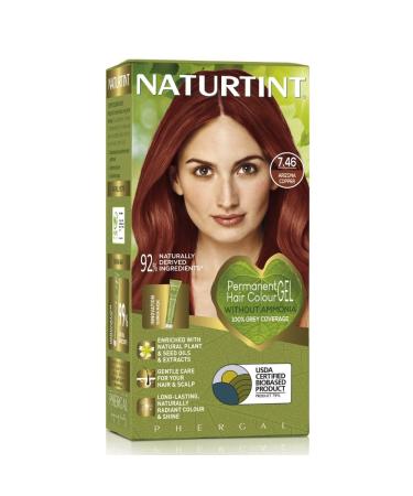 Naturtint Permanent Hair Colour 7.46 Arizona Copper Plant Enriched Ammonia Free Long Lasting Grey Coverage and Radiant Colour Nourishment and Protection