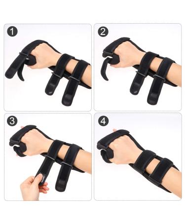EXCEART Wrist Strap Thumb Support Glove Metacarpal Splint & Tendonitis Brace for Hand Immobilization Adjustable Black 32x12cm - Buy Online on GoSupps.com