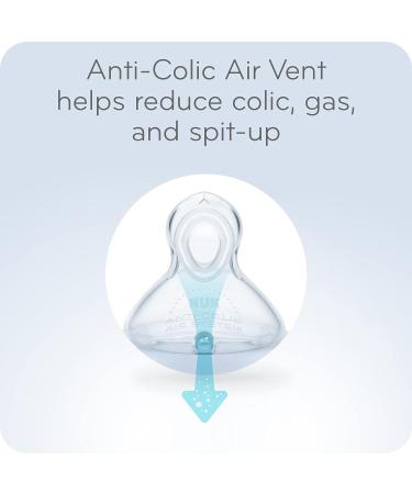 NUK Smooth Flow Anti-Colic Baby Bottle 10 oz - 4 Pack Elephant Gray - Buy Online on GoSupps.com
