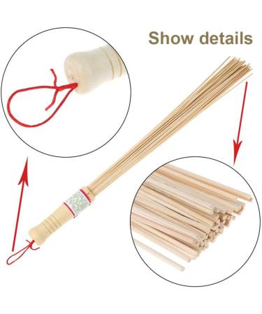 Bamboo Massage Stick with Lanyard - Handheld Manual Massage Tool for Relaxation & Therapy | Shop Internationally - Buy Online on GoSupps.com