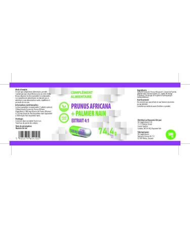 Buy Pygeum Africanum Bark & Saw Palmetto Complex 500mg 120 Vegan Capsules | Natural Prostate Support - Buy Online on GoSupps.com