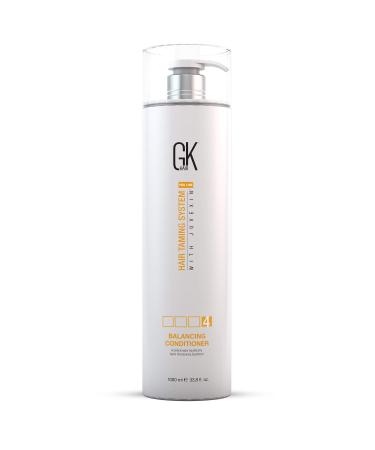 GK Hair Global Keratin Balancing Conditioner (1000ml/33.8 fl oz) For greasy & color -treated hair Daily application after the shampoo conditioning deep cleaner & impurities is removed