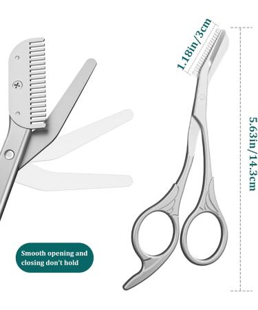 Brow Scissors Eyebrow Scissors with Comb 5.63" Stainless steel Brow Scissors Rustproof Eye Brow Trimmer for Ladies Trimming Scissors - Buy Online on GoSupps.com