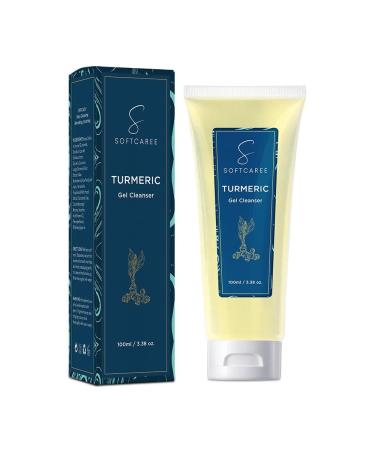 Gel Cleanser Facewash Infused with Vitamin C + Turmeric Extract - Hydrating Cleanser Face Wash to Replenish Skin + Wash Away Dirt Makeup