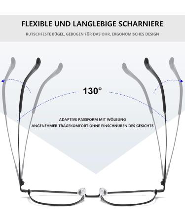 Shop Lanomi Varifocal Glasses for Men & Women - Photochromic Blue Light Filter UV400 Multifocal Reading Aid - Thin Metal Frame Self-Tinting Stylish Black (3.0x) - Buy Online on GoSupps.com