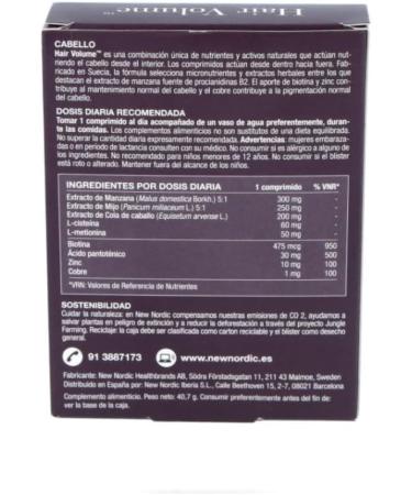 Buy New Nordic 194986 Hair Volume Capsules - 30 Count | Boost Hair Thickness & Fullness - International Shipping Available - Buy Online on GoSupps.com