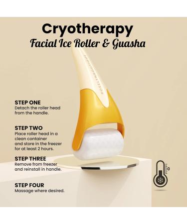 ROSELYNBOUTIQUE Ice Roller for Face - Reduce Wrinkles & Puffiness | Facial Skin Care Tool for Men & Women - Perfect Self-Care Gift (Yellow - Buy Online on GoSupps.com