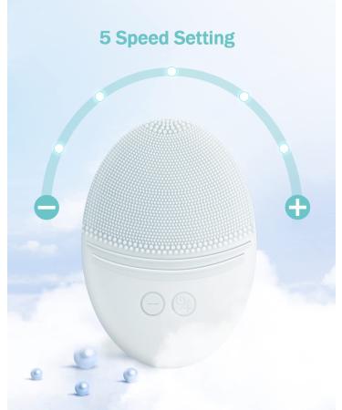 Ezbasics Ultra-Hygienic Facial Cleaning Brush - Waterproof Soft Silicone Deep Cleansing & Massaging Face Brush (Light Gray) - Buy Online on GoSupps.com