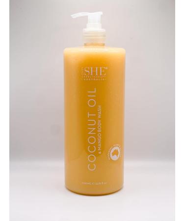 Om She Coconut Oil & Mango Body Wash 33.8 Fl Oz - Hydrating Natural Cleanser for Radiant Skin - Buy Online on GoSupps.com