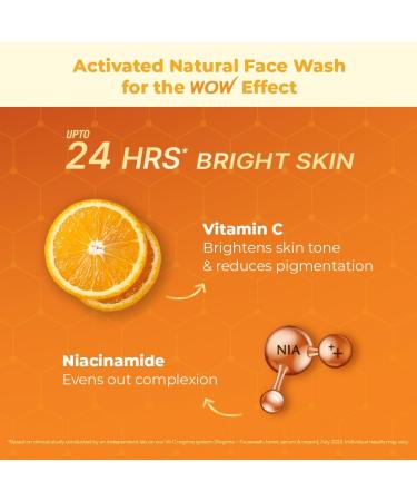 WOW Brightening Vitamin C Face Wash - Paraben Sulphate & Silicone Free - 100mL | Glow & Radiant Skin - International Shipping Available - Buy Online on GoSupps.com
