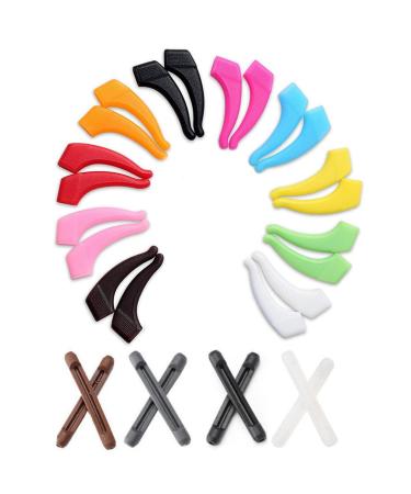 14 pairs of glasses accessories slippery and non -slip silicone glasses with fastening strips of solid ear hooks Suitable for the sports reading and other activities