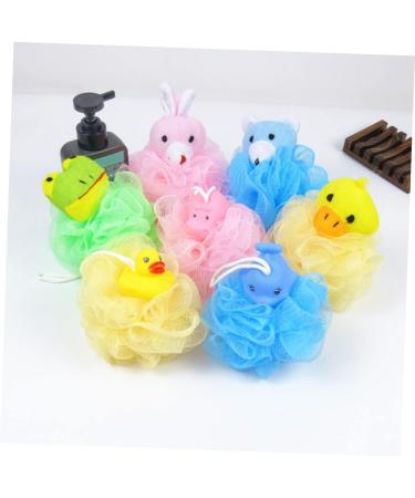 Beavorty 4Pcs Animal Shaped Bath Flower Shower Sponge Loofah - Cute Scrub Balls for Kids & Adults - Soft Bath Pouf Scrubber for Gentle Cleansing - Buy Online on GoSupps.com