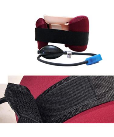 SAFWEL Cervical Traction Neck Stretcher | Inflatable Adjustable Collar & Neck Support Pillow for Pain Relief - Shop Internationally! - Buy Online on GoSupps.com