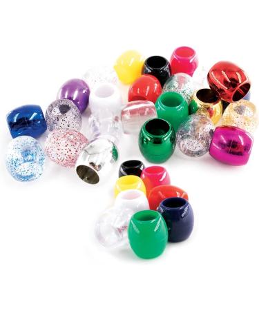 126 Pcs Clear Beads Jewelry Making Kit for DIY Hair Braiding Bracelet Ornaments - Jumbo Round Pony Craft Set - Buy Online on GoSupps.com