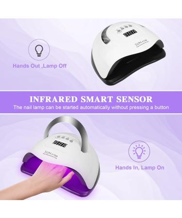 180W LED UV Nail Lamp | Gel Nail Dryer with Auto Sensor & LCD Display - Buy Online on GoSupps.com
