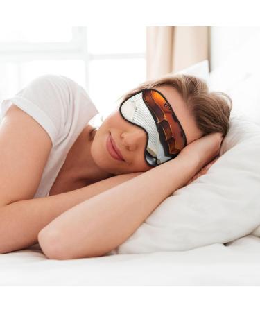 SSIMOO Violin Book Print Double-Sided Eye Mask - Soft Light Blocking Sleep Enhancer - Perfect for Better Sleep Quality - Buy Online on GoSupps.com