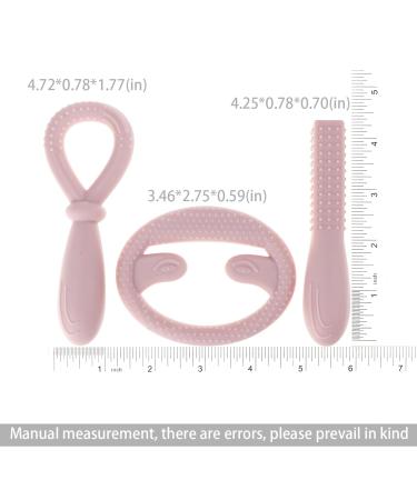 Sensory Silicone Chewing Tools for ADHD & Autism - Pack of 3 | Teething & Nail Biting Relief - Light Pink - Buy Online on GoSupps.com