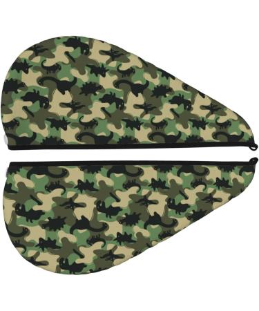 Super Absorbent Dinosaur Microfiber Hair Towel Wrap for Women - Quick Dry Coral Velvet for Long Curly & Thick Hair - Buy Online on GoSupps.com