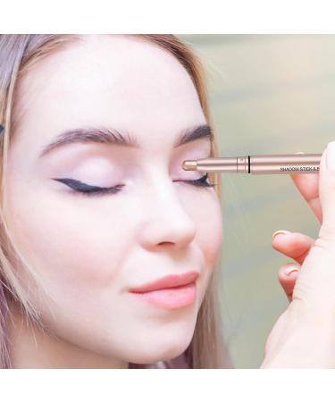 Eye Makeup 2 in 1 Sponge Mixer Applicator Shimmer Stick | Cream Long Lasting Eyeshadow Makeup Pencil Eye Makeup Supplies Tosier - Buy Online on GoSupps.com
