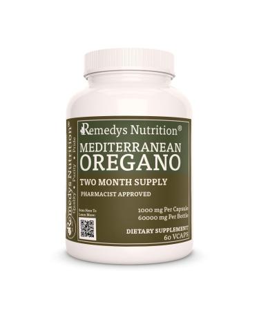 Remedy s Nutrition Mediterranean Oregano | 1 000 mg 60 Vegan Capsules Herbal Dietary Supplement | Two Month Supply