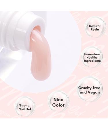 Makartt Poly Nail Gel 50ML Builder Gel for Nail Extensions - Peach - Buy Online on GoSupps.com