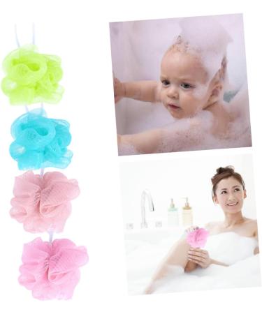 10pcs Bath Balls & Scrubbing Sponges - Body Wash Shower Scrubber for Adults & Kids | Soft Bath Towels & Rinsers - Buy Online on GoSupps.com