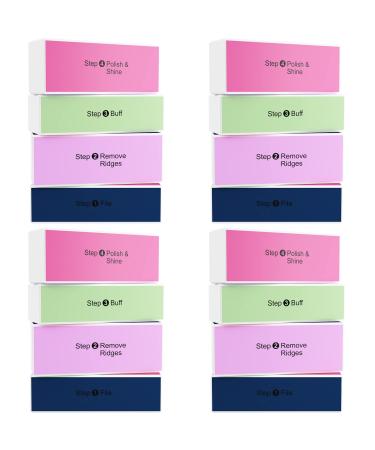 Wellgro nail file block - each with 4 different surfaces 1. file 2. Remove the edges 3. Matting 4. polish - quantities selectable quantities: 16 pieces