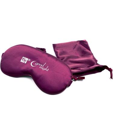 Silky Sleep Mask - Lightweight Soft & Comfortable Light Blocking Eye Shades with Pouch for Travel (Purple - Buy Online on GoSupps.com