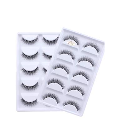 HBZGTLAD 5 Pairs 3D Mink Eyelashes - Short Cross Messy False Lashes Makeup Kit for Stunning Looks - Buy Online on GoSupps.com
