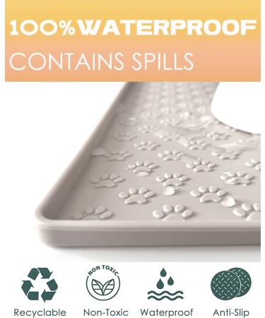 Avydiif Non-Slip Silicone Dog & Cat Feed Mat - Waterproof Dishwasher-Safe 60x40cm - Ideal Bowl Pad - Buy Online on GoSupps.com
