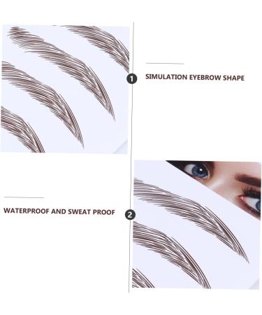 FOMIYES 12 Pcs Eyebrow Stickers Waterproof Stickers Makeup Brow Sticker Artificial Eyebrow Make up 4d Mold - Buy Online on GoSupps.com