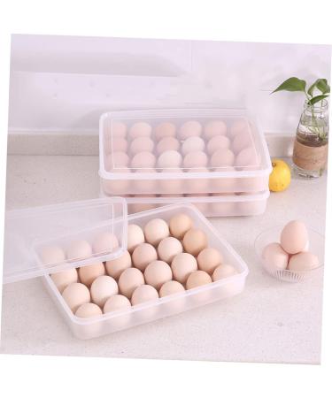 Zerodeko Covered Egg Holder 24 Egg Storage Container Fridge Containers Egg Rack for Refrigerator Egg Holder Tray Food re-usable - Buy Online on GoSupps.com