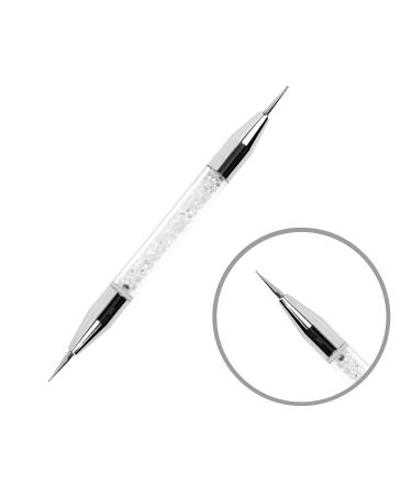 Emmi Nail 2in1 Diamond Dotting Tool - White Dotting Tool for Nail Art & French Lines | Perfect for Detailed Designs & Road Stones - Buy Online on GoSupps.com