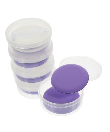 VINTORKY 5 Sets Puff Cushion Foundation Face Tools Makeup Applicators Sponges Ultra Body Puff Puffs Hydrophilic Non-latex Absorb Water Purple Loose Powder Puff Miss