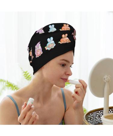 Happy Easter Gnomes Microfiber Hair Towel | Super Absorbent Coral Velvet Wrap for Curly & Thick Hair - Quick Dry Hair Cap for Women - Buy Online on GoSupps.com