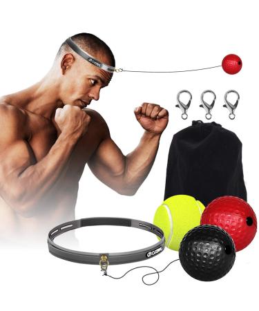 Boxing Reflex Ball for Improving Speed Reactions and Hand Eye Coordination, Boxing Ball Punch Equipment for Boxing, MMA and Other Combat Sports Training and Fitness 3 Balls