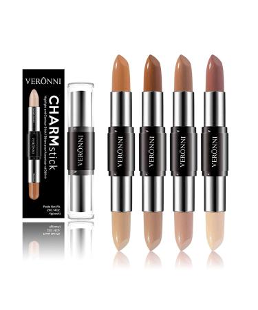 Cruelty-Free 8 Colors Contour Stick & Highlight Concealer 2-in-1 Set - Buy Online on GoSupps.com