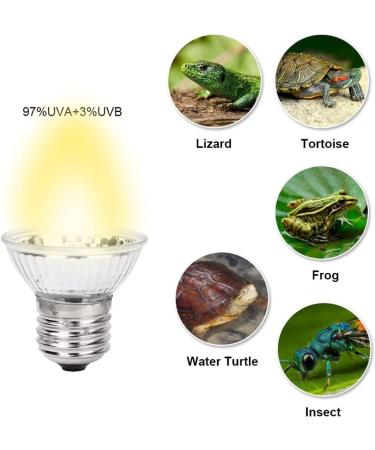 4 Pack 50W UVB Reptile Heat Lamp Bulb Light E27 Dimmable Uva UVB Light Tortoise Bulb Turtle Light UVA Bulb - Buy Online on GoSupps.com