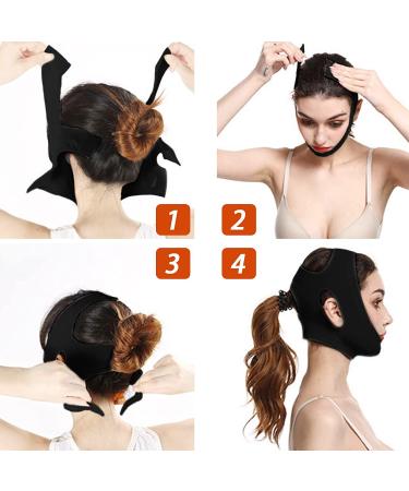Women's Post-Surgical Chin Strap Bandage - Neck & Chin Compression Garment Wrap for Face Slimming & Jowl Tightening - Black (Size L) - Buy Online on GoSupps.com